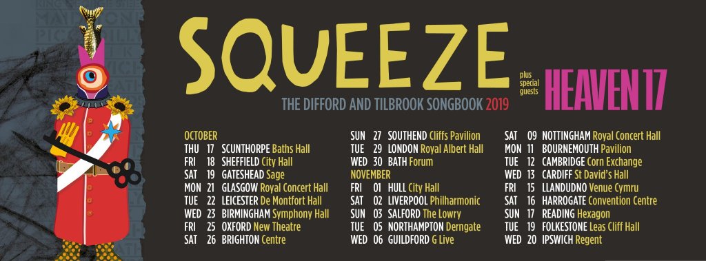 Squeeze announce 2019 Tour // Baths Hall
